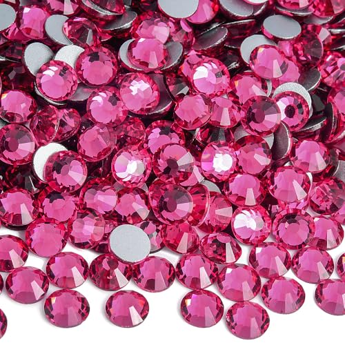 Image of 1440Pieces SS6 /1.9-2mm Flat Back Crystal Rhinestones Round Gems for Nail Art,Rose
