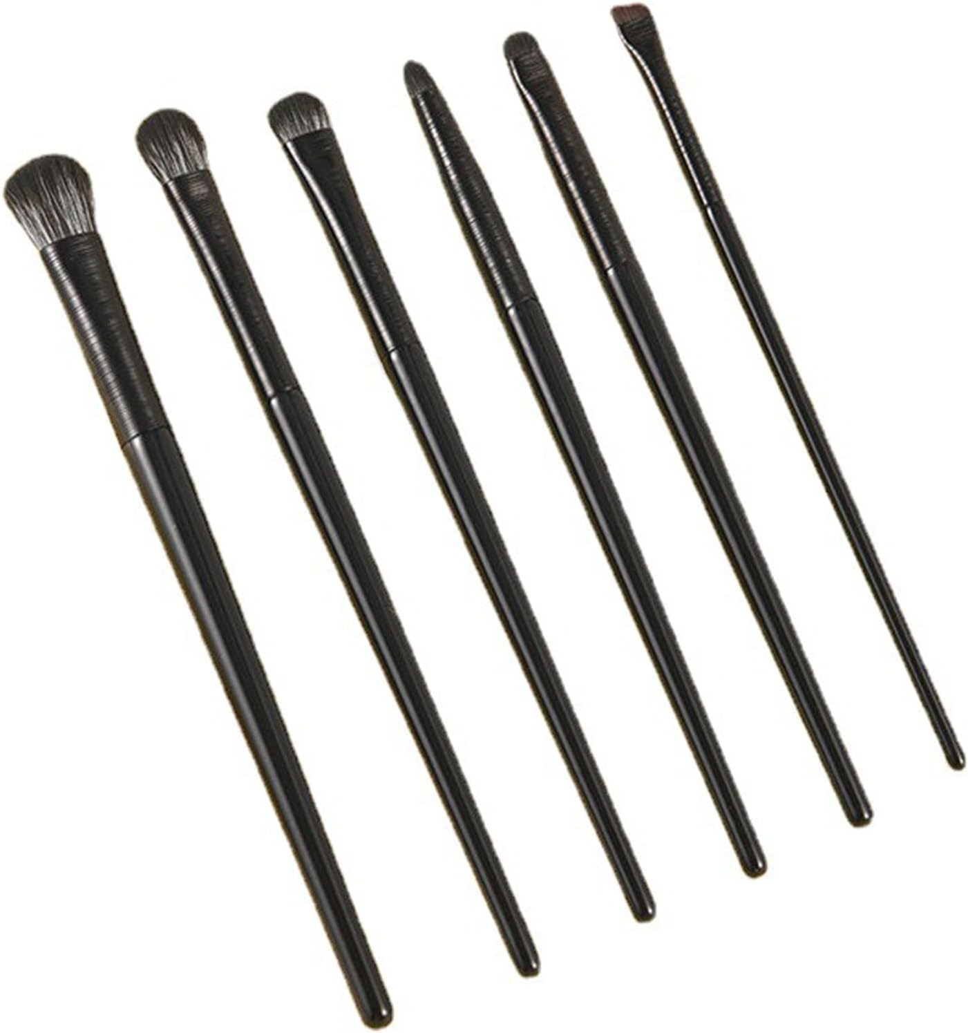 Red Square Makeup Eye Brush Set 6 pcs Smudg, Highlight, Eye Tail Tinting, Eyebrow, Eyeshadow Spreading, Lip, Easy to Clean, Professionals (BLACK GOLD SILVER) (936)