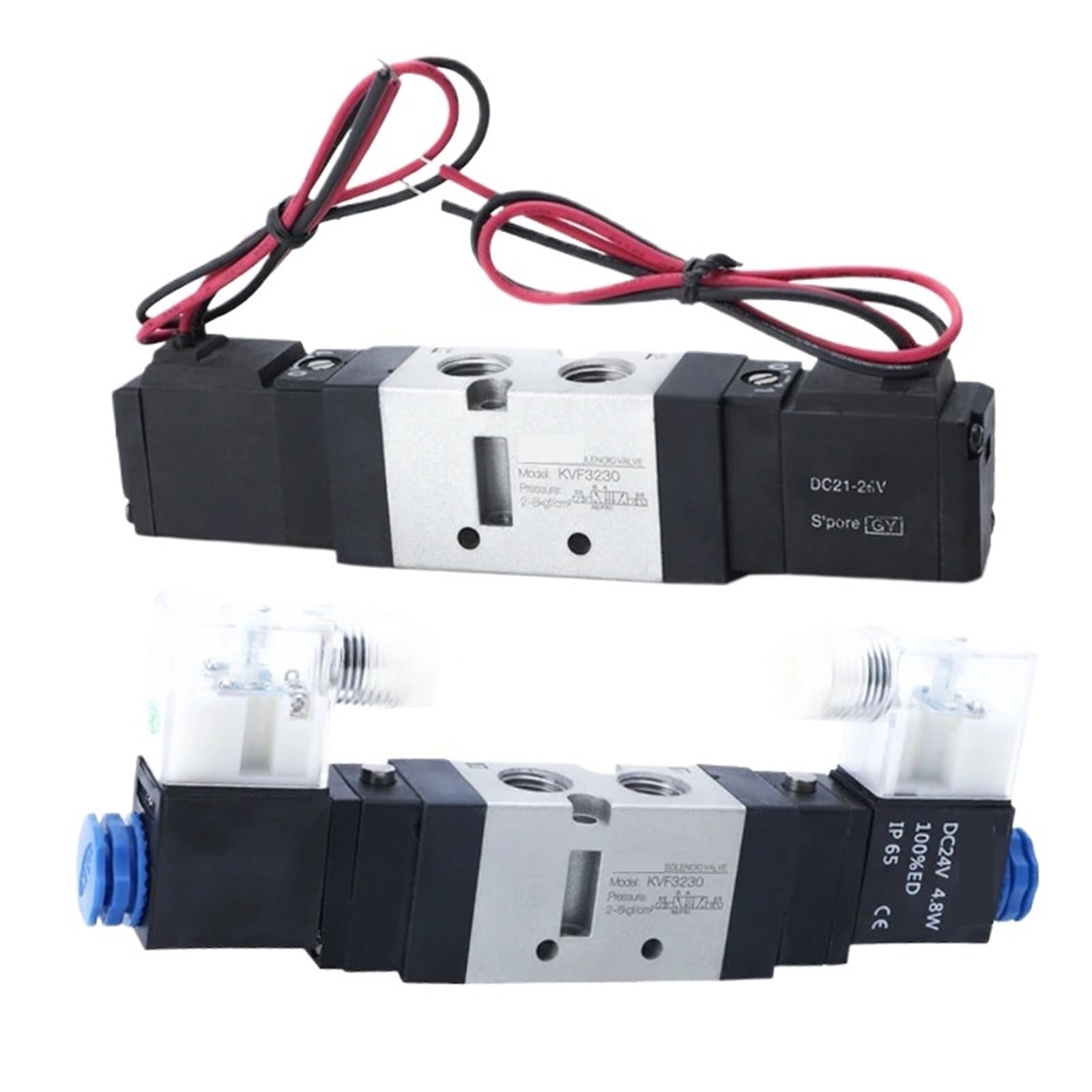 Électrovanne pneumatique VF3430 5 voies 6,35 mm DC24V KVF3130