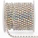 20Yards Crystal Rhinestone Chain, Rhinestone Ribbion Roll for Shoes Jewellery Clothing Crafts, Bridal Bouquet Embellishments, Wedding Dress, Phone Case, Party DIY Decorations 2 Rolls (Colorful Silver)