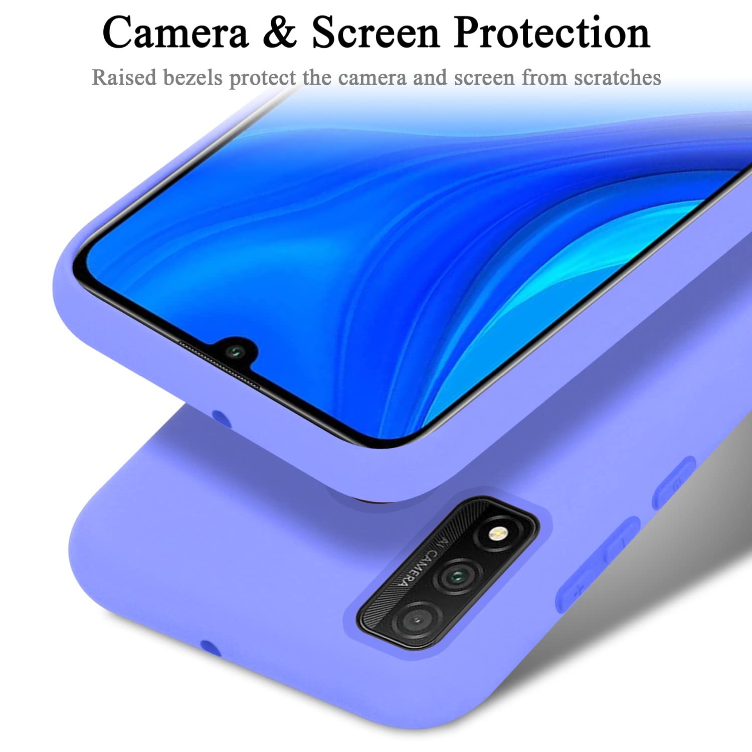 Custodia sottilissima compatibile con Huawei P Smart (2020) Custodia per cellulare di silicone trasparente Cover semplice Prato Corona di fiori Natura
