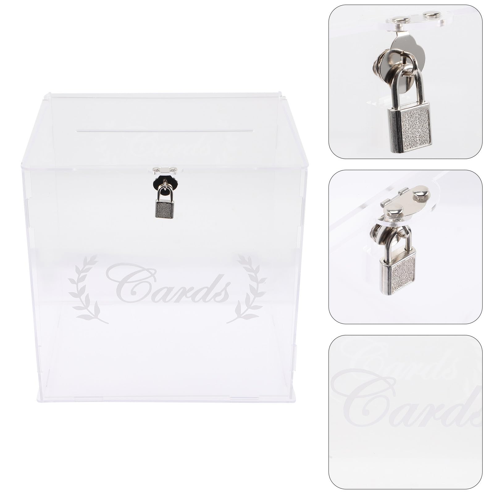 Acryl Hochzeitskartenbox mit Sichtbarem Design für Empfangskarten | Dekorative Kartenaufbewahrung, Geeignet für Hochzeit und Geburtstag, Klare Optik, Attraktive Party Requisite