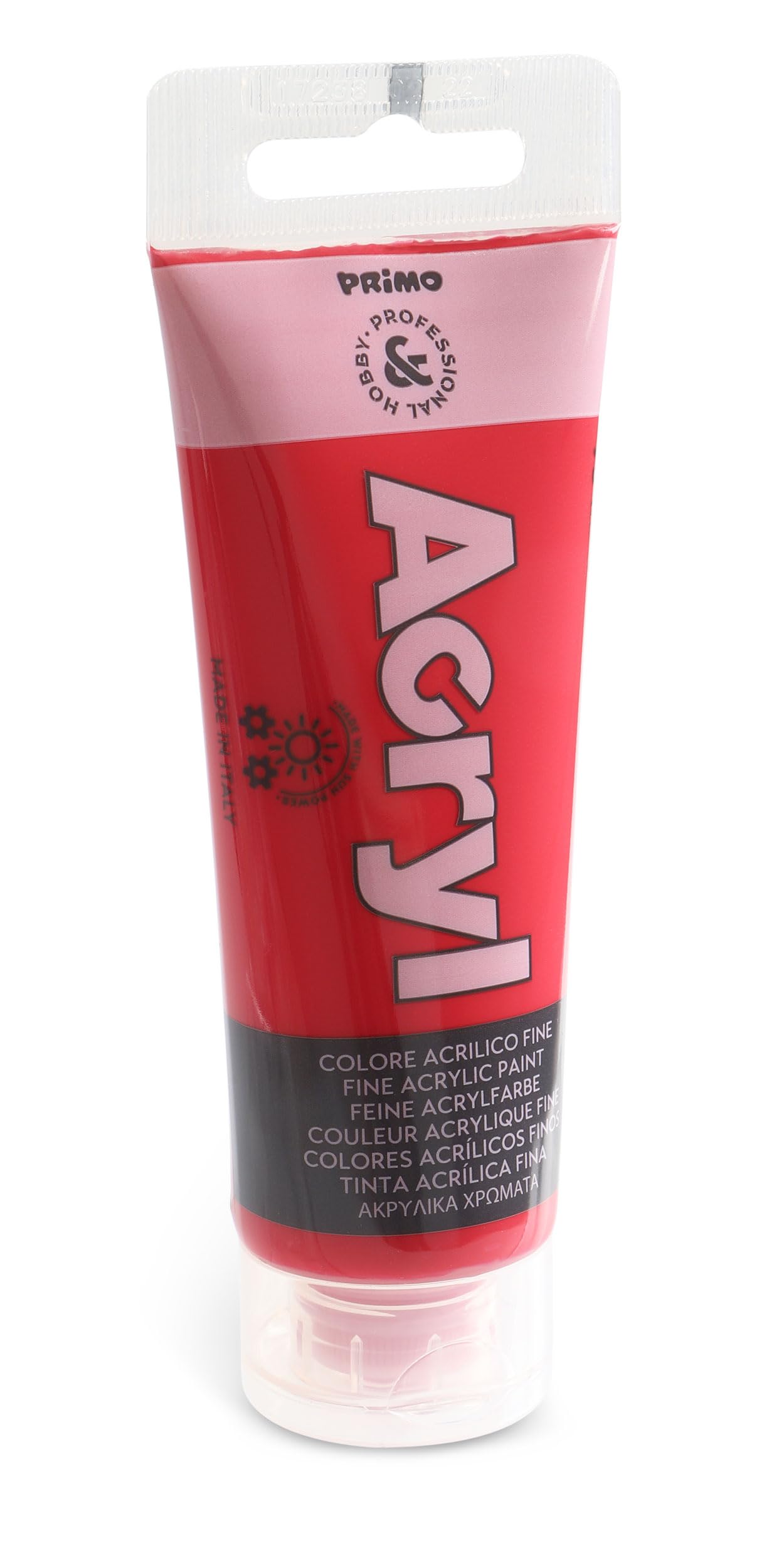 PRIMO Hobby & Professional - Colori Acrilici Fini Professionali +​14 Anni, Tubo 75 ml Colore dal Finish Opaco Coprente, Pittura Acrilica Permanente per Dipingere e Decorare, Découpage e Hobby Creativi