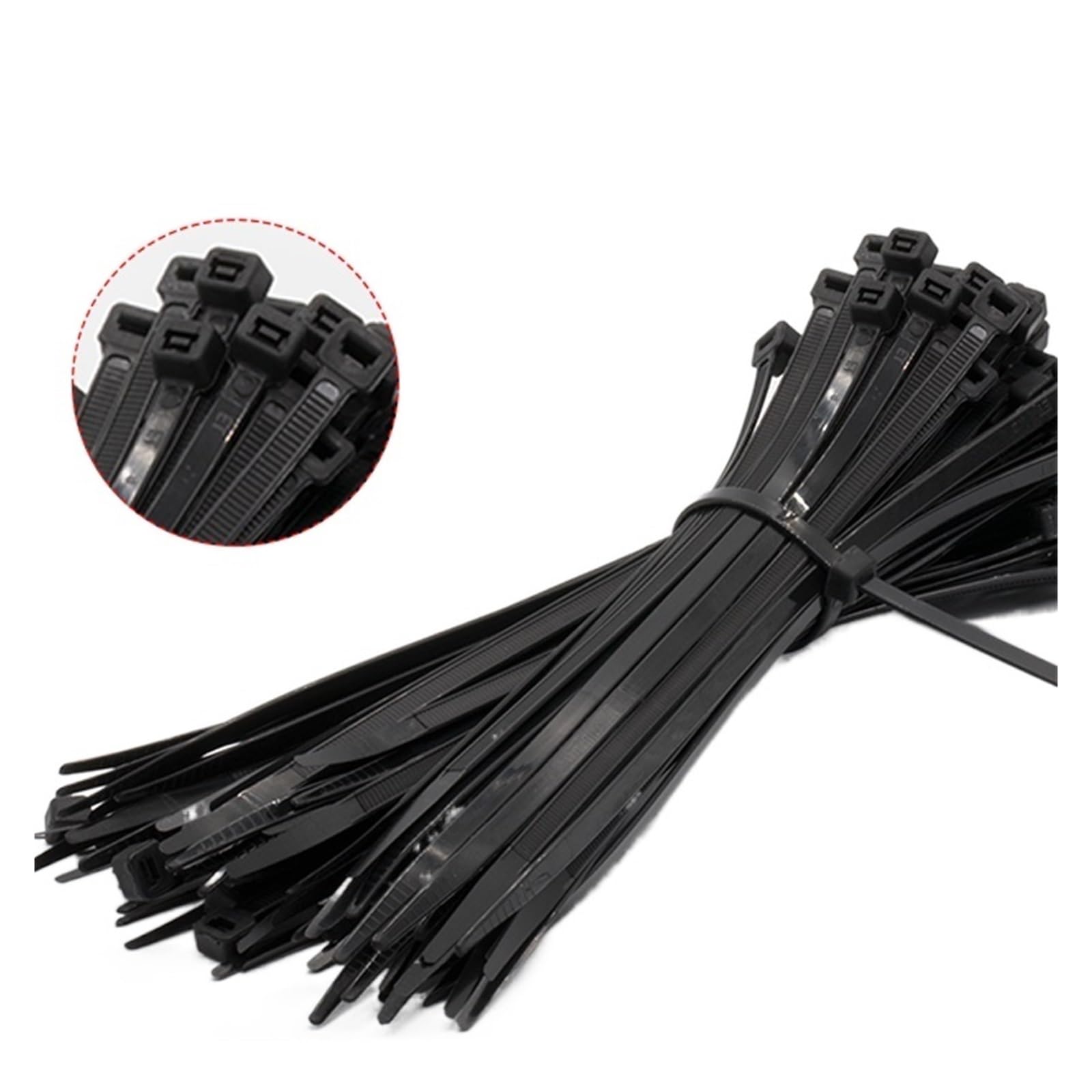 Fascette fermacavi in nylon, colore nero, 100 pezzi, diverse dimensioni, autobloccanti (4 x 400 mm)