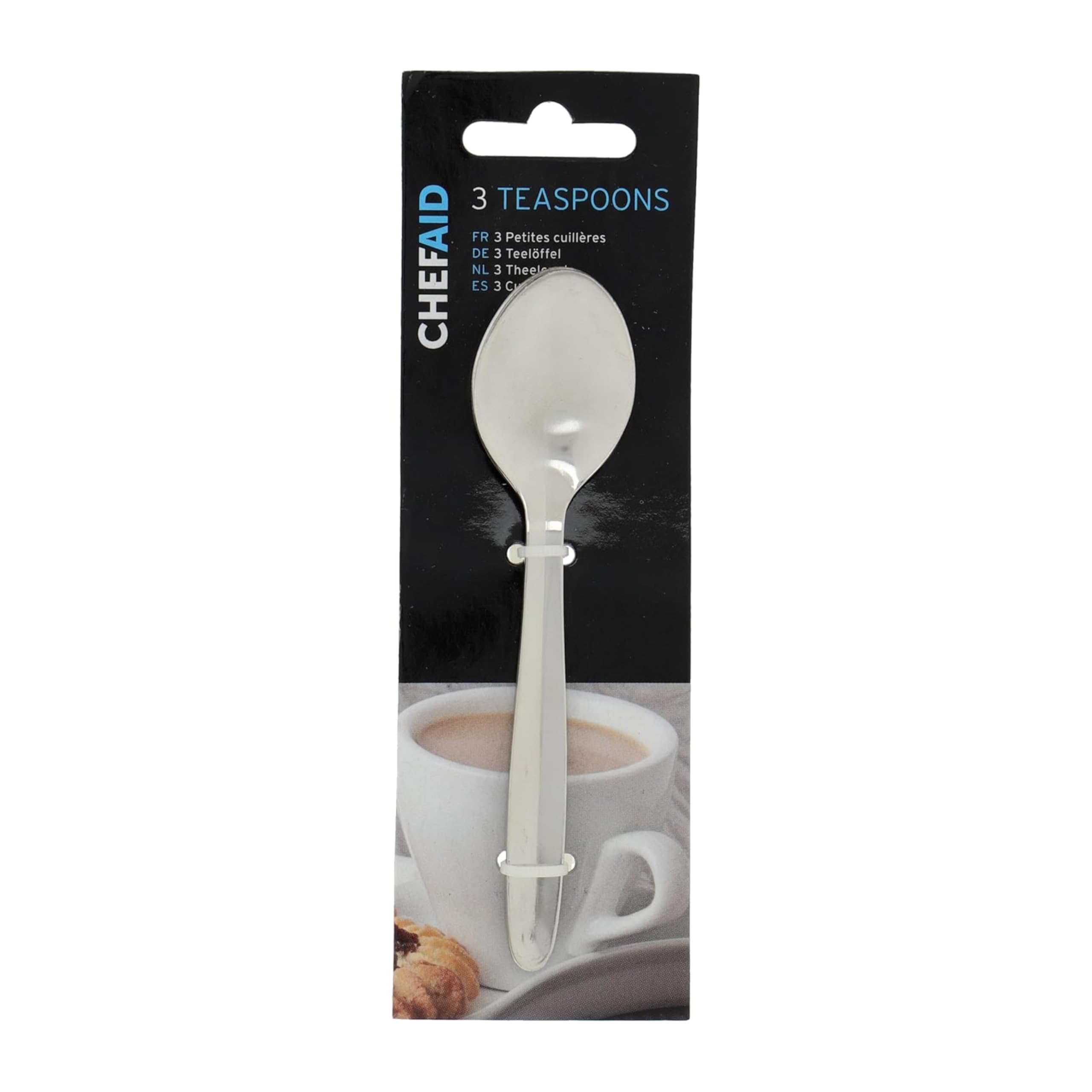 Chef Aid Stainless Steel Teaspoons, Everyday Essenital Items and perfect for making and serving Tea, Set of 3 Spoons