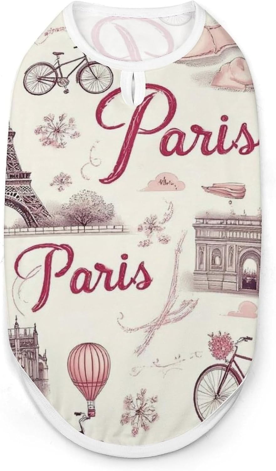 Ropa para Perro Suave y Transpirable - Camiseta Paris Torre Eiffel