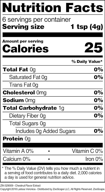 Chestnut Flavor Extract (1 oz, ZIN: 529009)