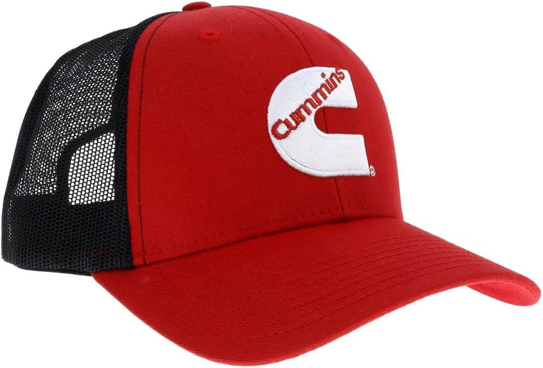 Cummins Trucker Hat Mens and Womens Mesh Back Baseball Cap, Snapback Trucker Hat Diesel Tech Ball Cap