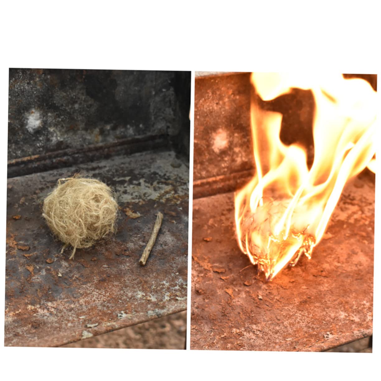 FONDOTIN 20Pcs Outdoor Rope Fire Starter Portable Wax Coated Handy Rope for Barbecue Picnic and Fireplace Use Wind Resistant and Easy to