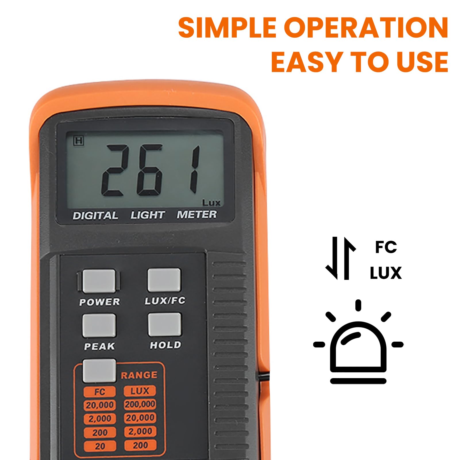 Digital Lux Meter LCD Display Handheld Illuminometer Luminometer