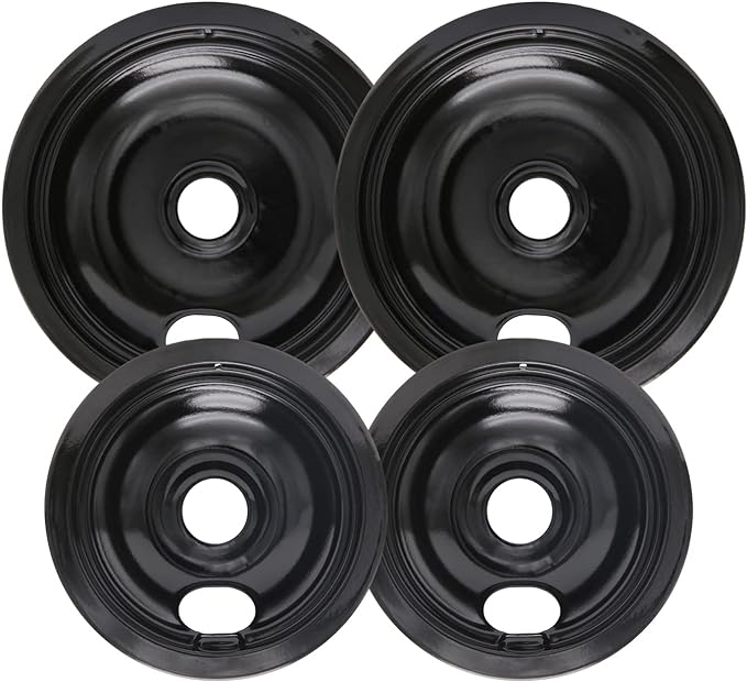 COZZIVITA Black Stove Burner Drip Pans for Electric Stove