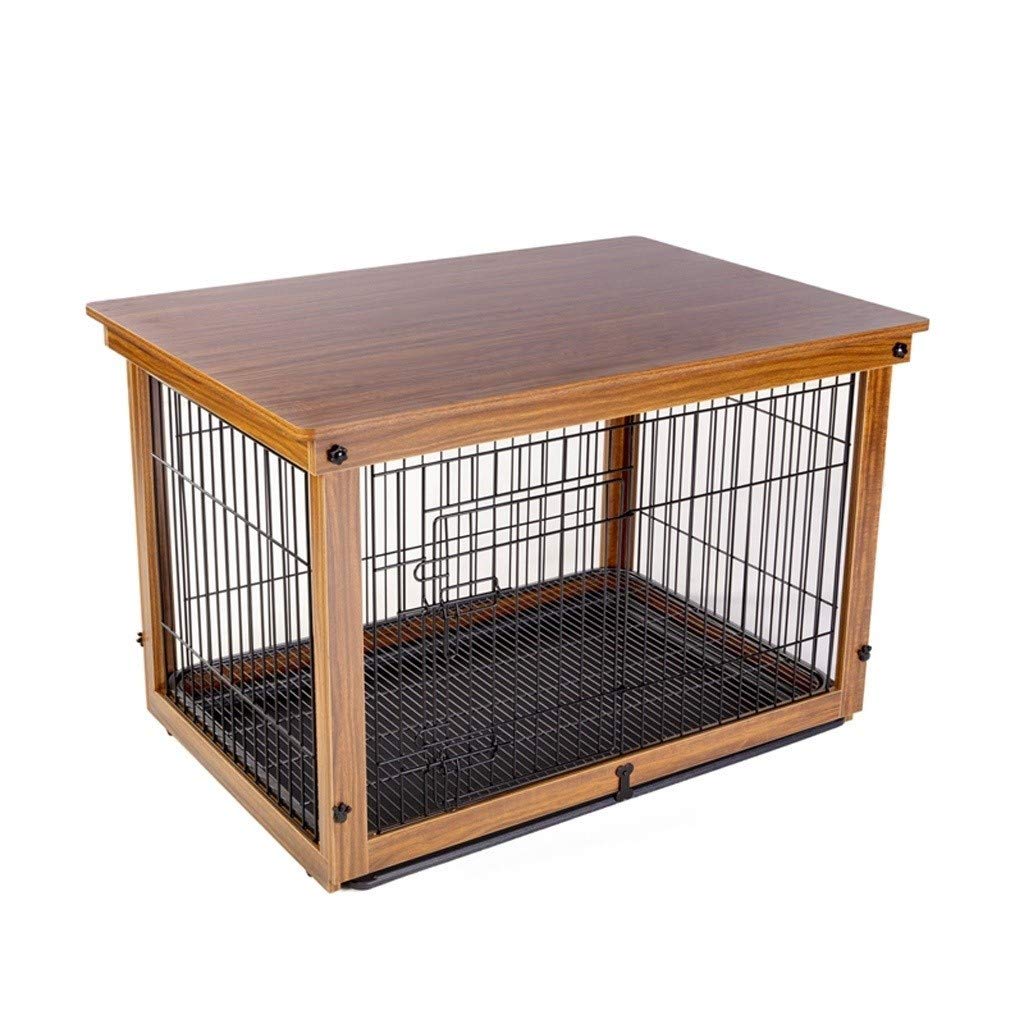 jaula perro Bandeja de metal perro jaula plegable Negro Animal Perro impermeable cubierta del cajón de madera de la cerca de la jaula del gato del perro de la jaula al aire libre recintos parque infan