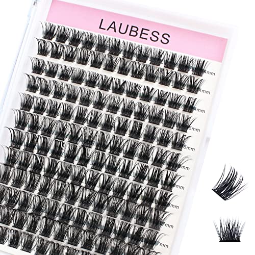 Image of Cluster Lashes 14-18mm 144pcs Individual Lashes Volume Eyelash Clusters Mixed Tray DIY Lash Extension Fluffy Cluster Eyelash Extensions Kit Soft Lash Clusters (01-0.07D, 14-18mm)