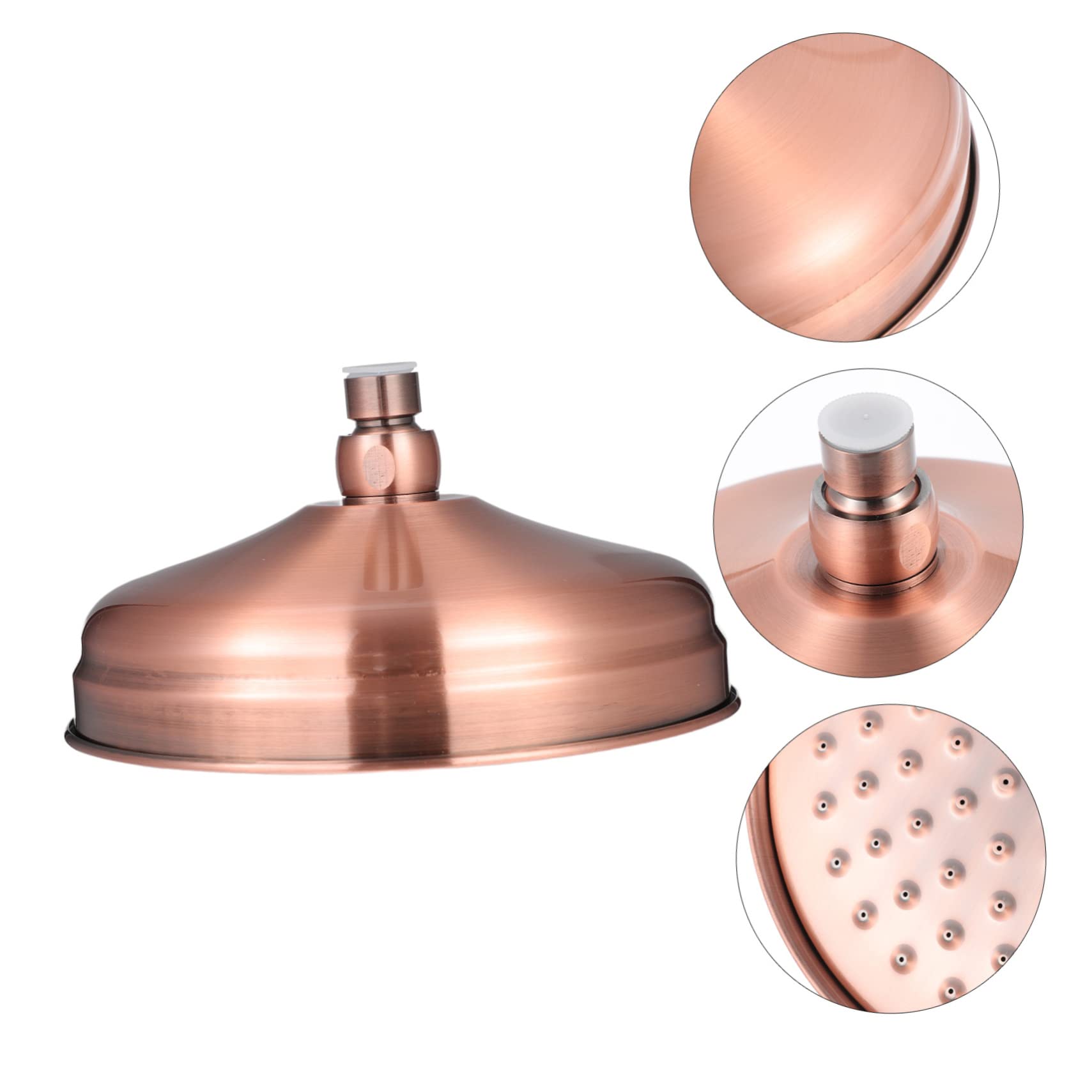 Cabilock Alcachofa de ducha de cobre de 8 pulgadas, diseño retro para baño y hogar
