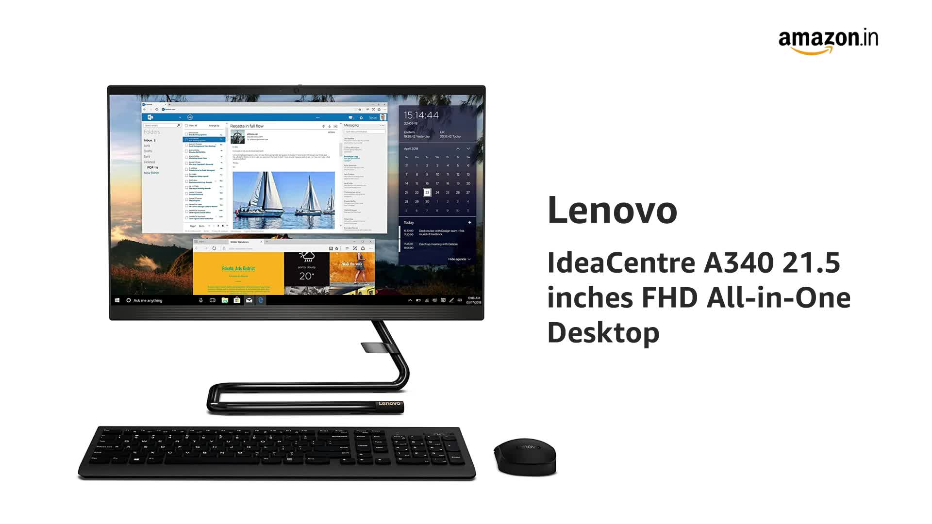 Lenovo IdeaCentre A340 21.5 inches FHD All-in-One Desktop (10th