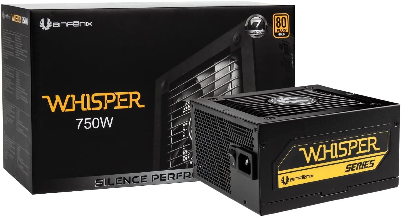 BitFenix Whisper M 80 Plus Gold Full Modular 750W PSU, BP-WG750UMAG-7FM