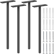 4 Pièces Support pour Etagère Flottante Invisible, Support d'Étagère Caché, Support Plateau Flottant en Bois Dissimulé à Fixation Murale pour Étagère Tablette Flottante (20.4x6cm)