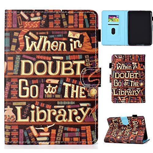 Bspring Funda para Kindle Paperwhite de 6,8  11.ª generación 2021 y Kindle Paperwhite Signature Edition 2021 Funda Cover de Cuero Delgada con Auto Sueño Estela Funcion Estuche,Biblioteca