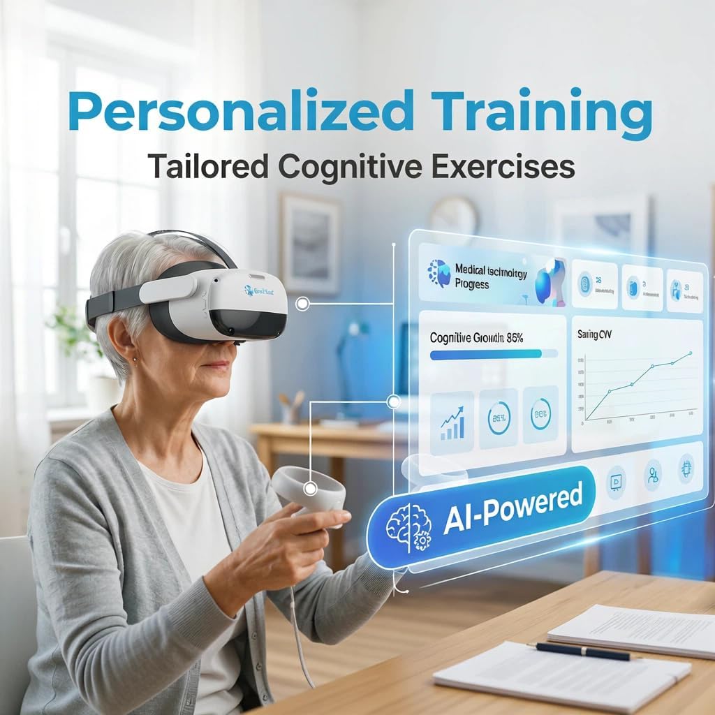 Virtual Reality Headset, Advanced Cognitive Screening & Rehabilitation Training System