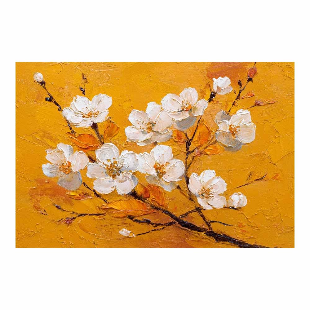 Xeniou Multicolor Flower Posters Oranges Floral Art Painting Canvas Wall Art, For Bedroom Bathroom Living Room Home Wall Decor(Multicolor)-80X120cm Unframed
