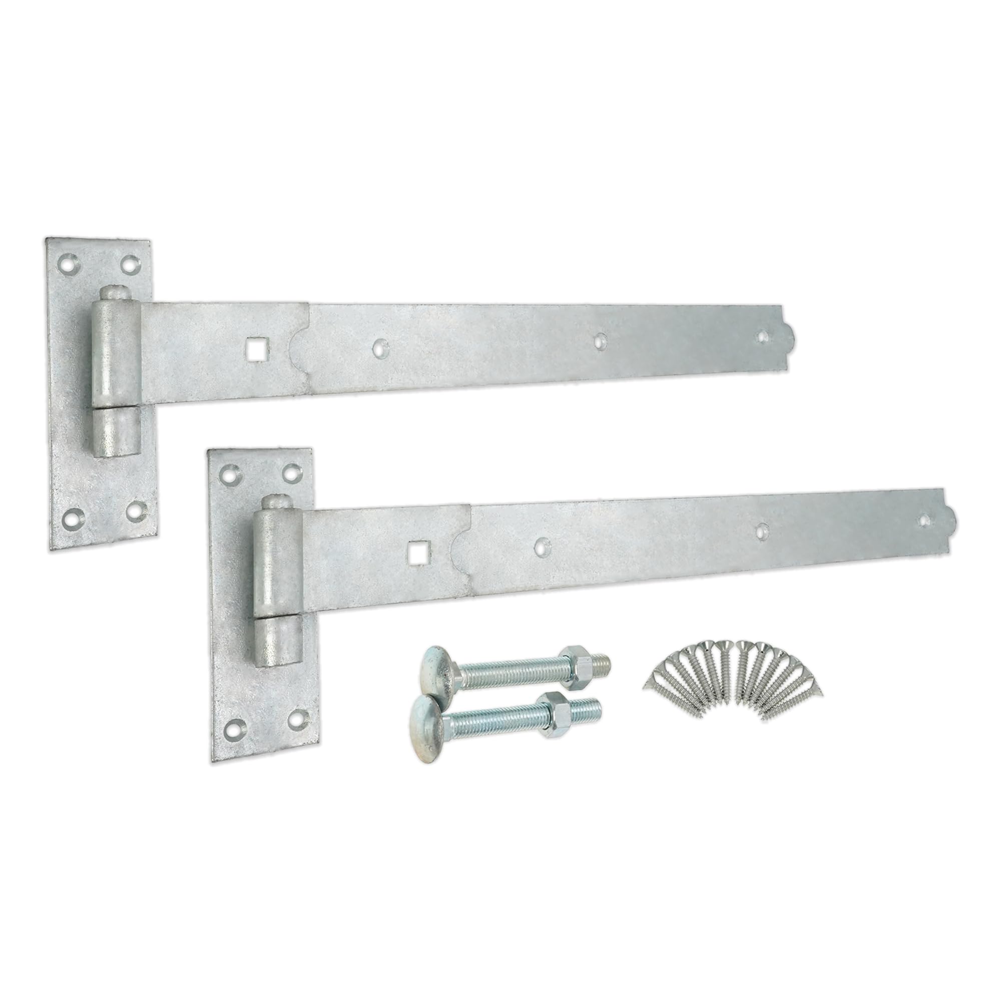 Charnières de portail droites 61 cm Infinity Decor galvanisées pour jardin