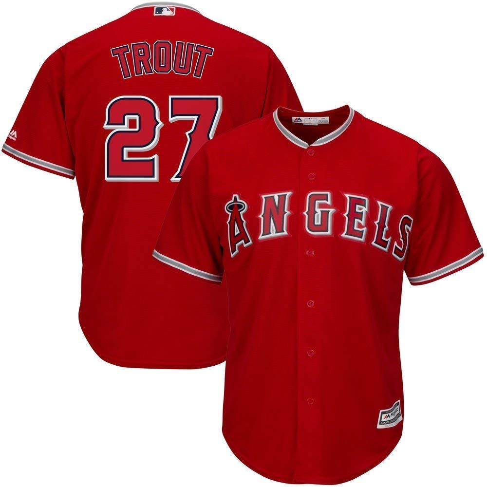 Mike Trout Los Angeles Angels MLB Infants 12-24 Months Red Alternate Cool Base Replica Jersey
