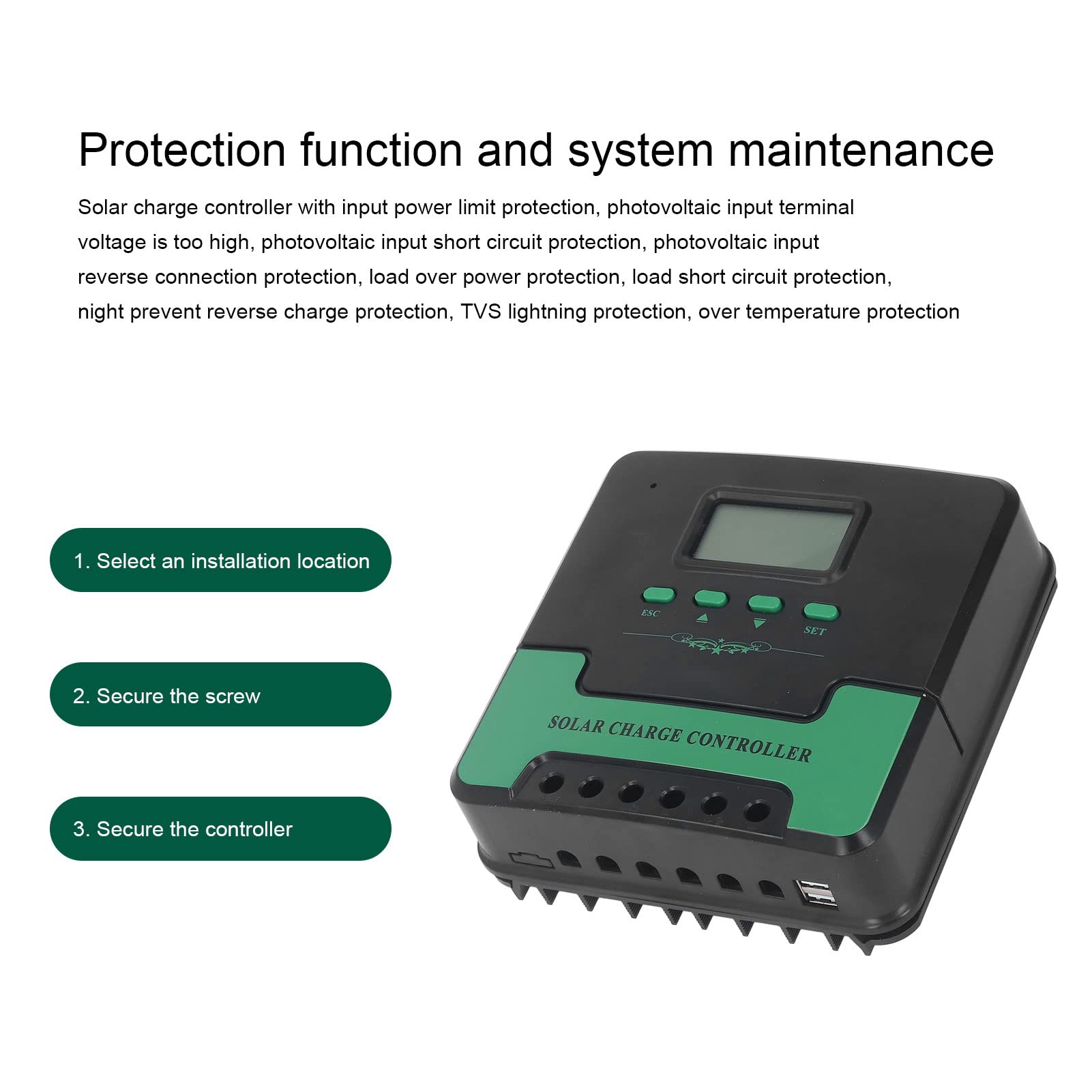 Regolatore di carica solare MPPT Caricabatterie efficiente per sistemi off-grid (30A)