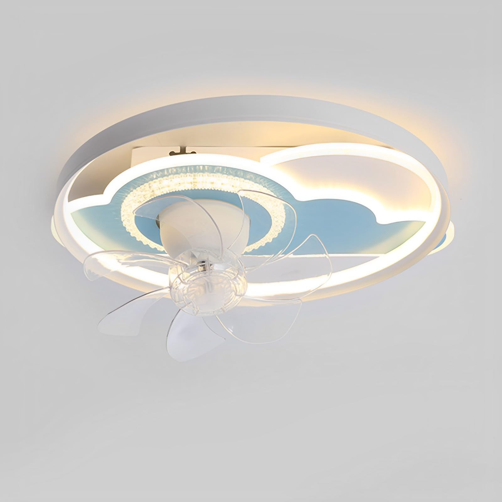Ventilateur de plafond silencieux pour chambre d'enfant dodo paisible LED