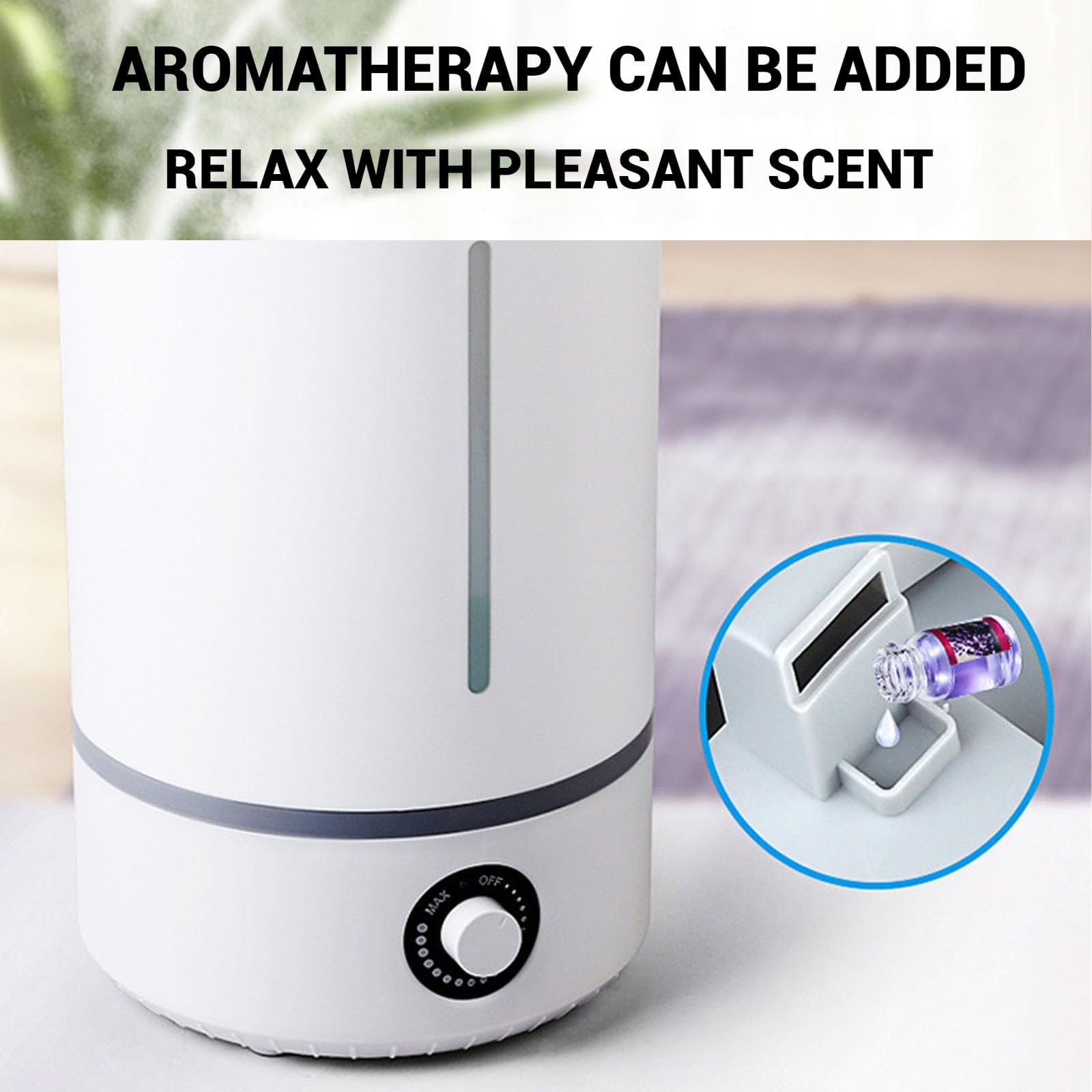 Humidificador de Relleno Superior, Difusor de Aceite Esencial 300ML/H