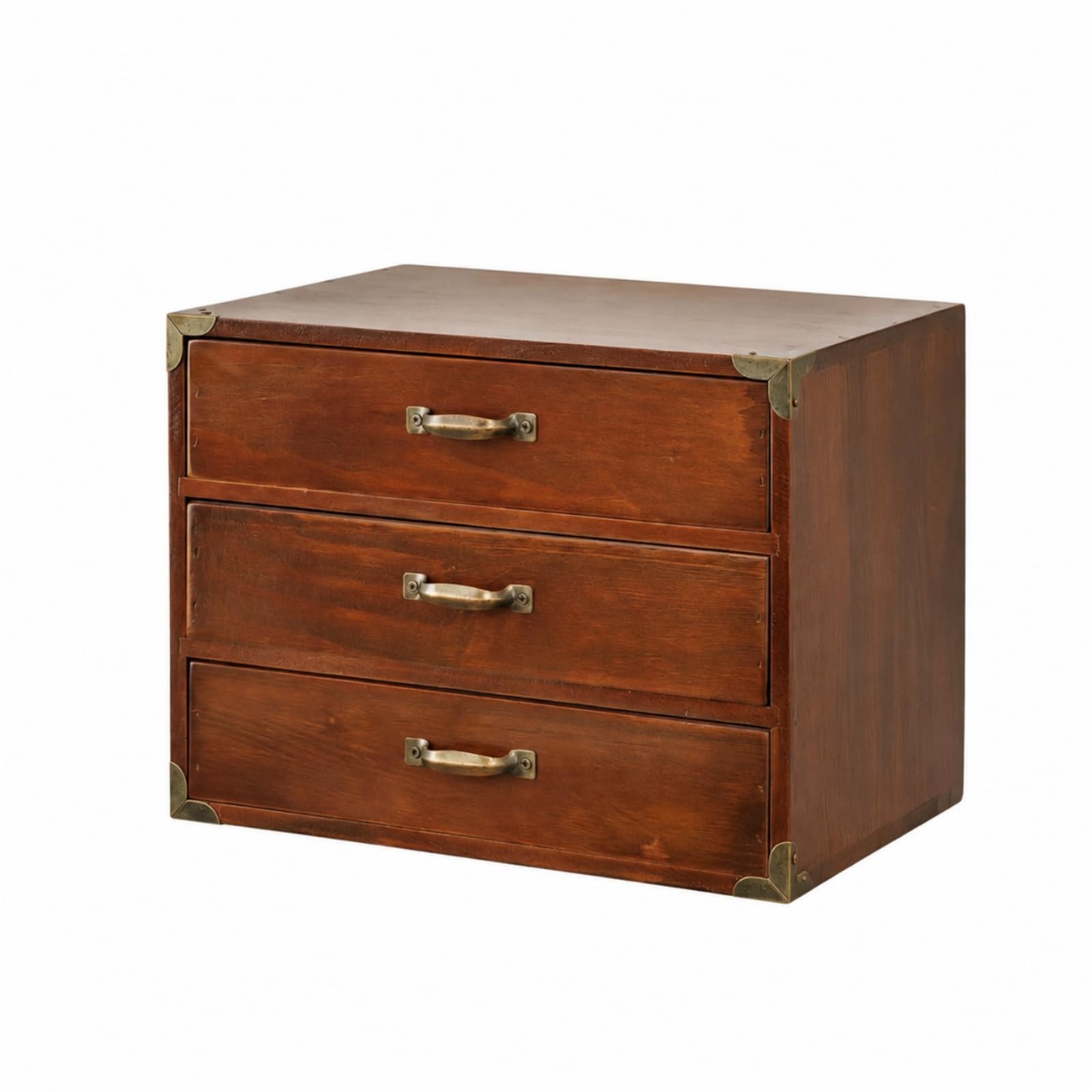 rockible Comodino Portaoggetti in Legno Rustico | Cassettiera in Legno con Cassetti, per Studio, Strati