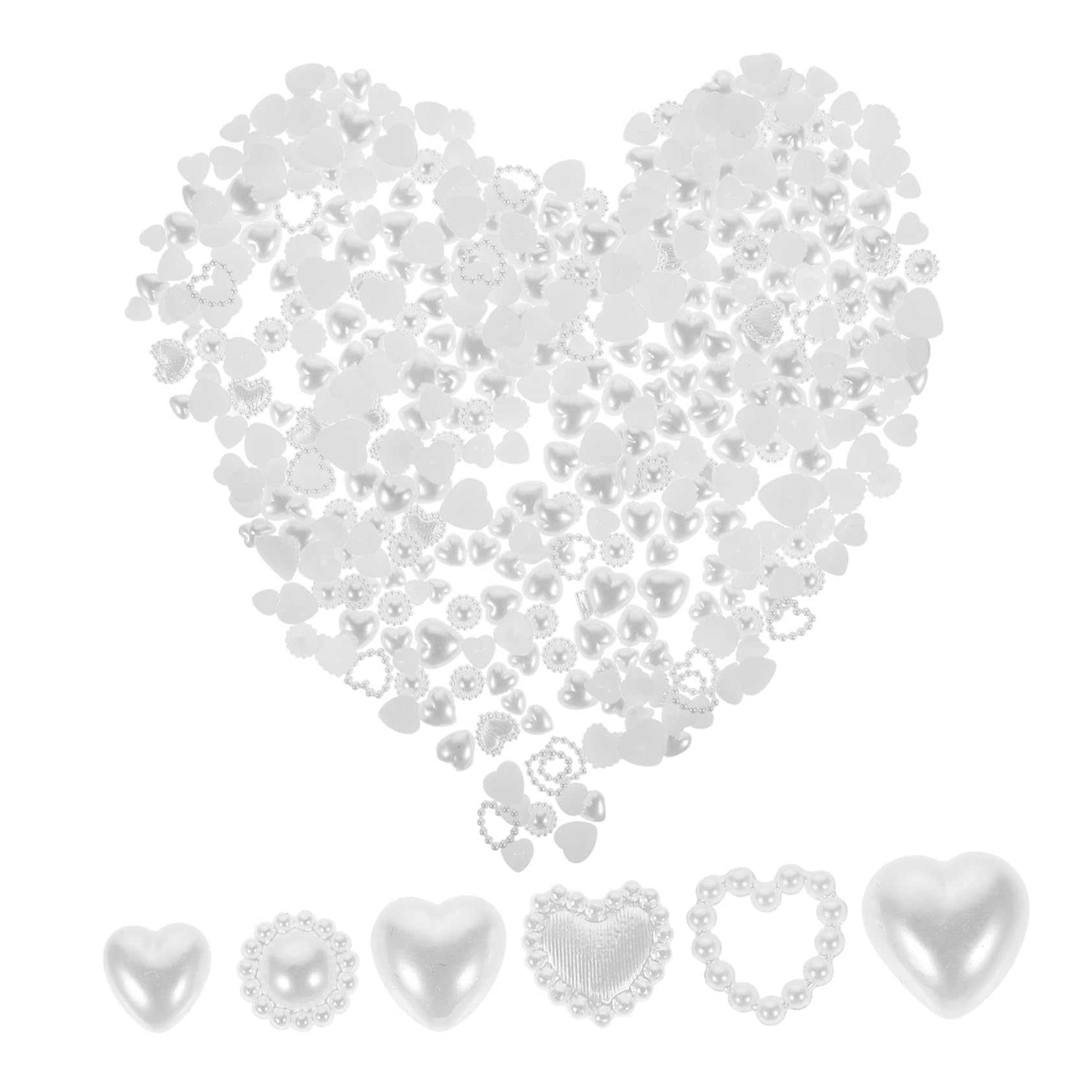 5 Pezzi 1 Accessori Per Unghie Di Perle Arte Unghia Gioielli Per Manicure Ciondoli Per Unghie Da Donna Forniture Per Unghie Bianca Plastica