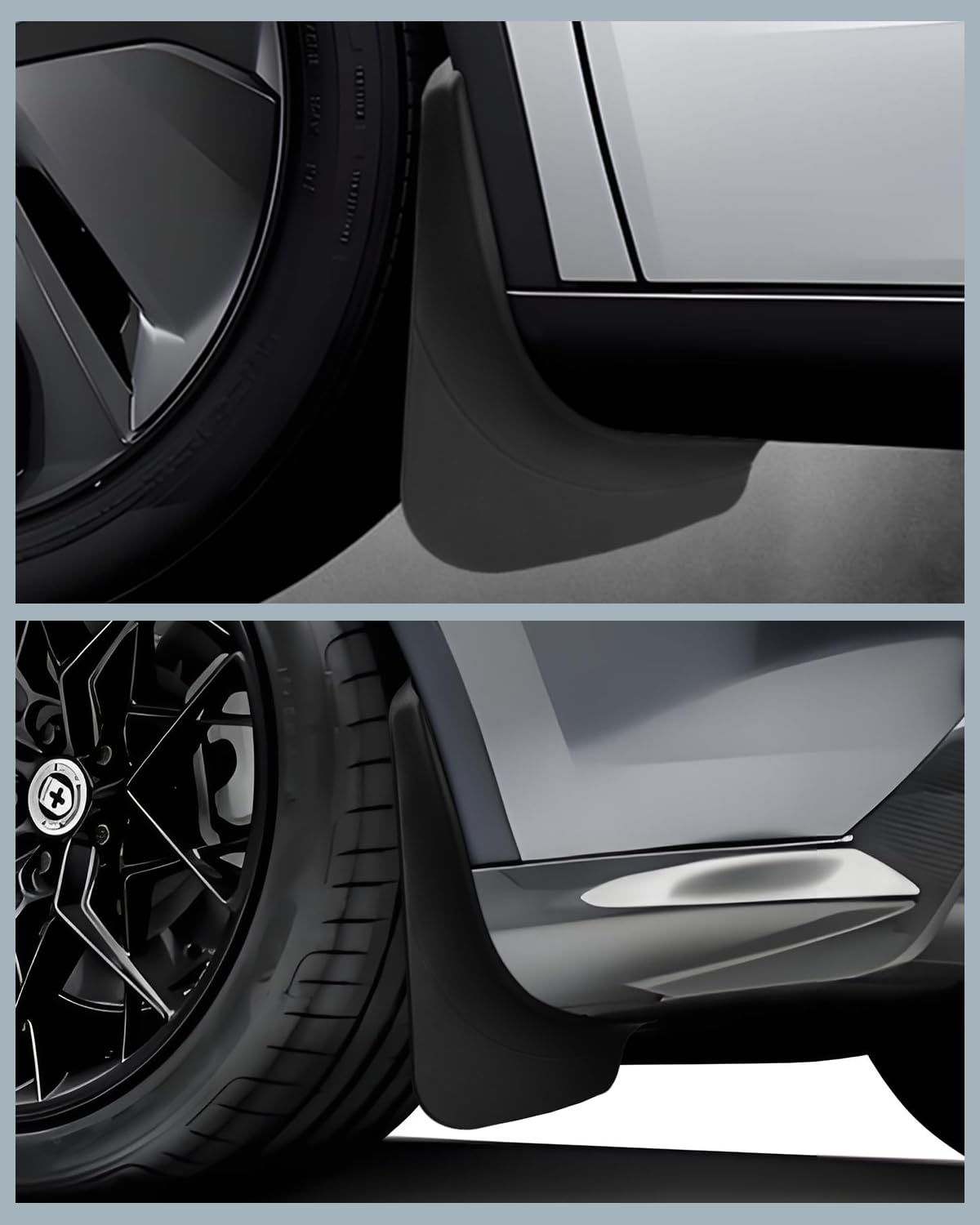 Garde-Boue pour Tesla Model Y Juniper 2025 2026 2027, 4Pcs Bavettes Avant et Arrière avec Vis de Montage, Pare Boue Anti-Éclaboussures Accessoires Pas Besoin de Percer [Pas pour Standard]
