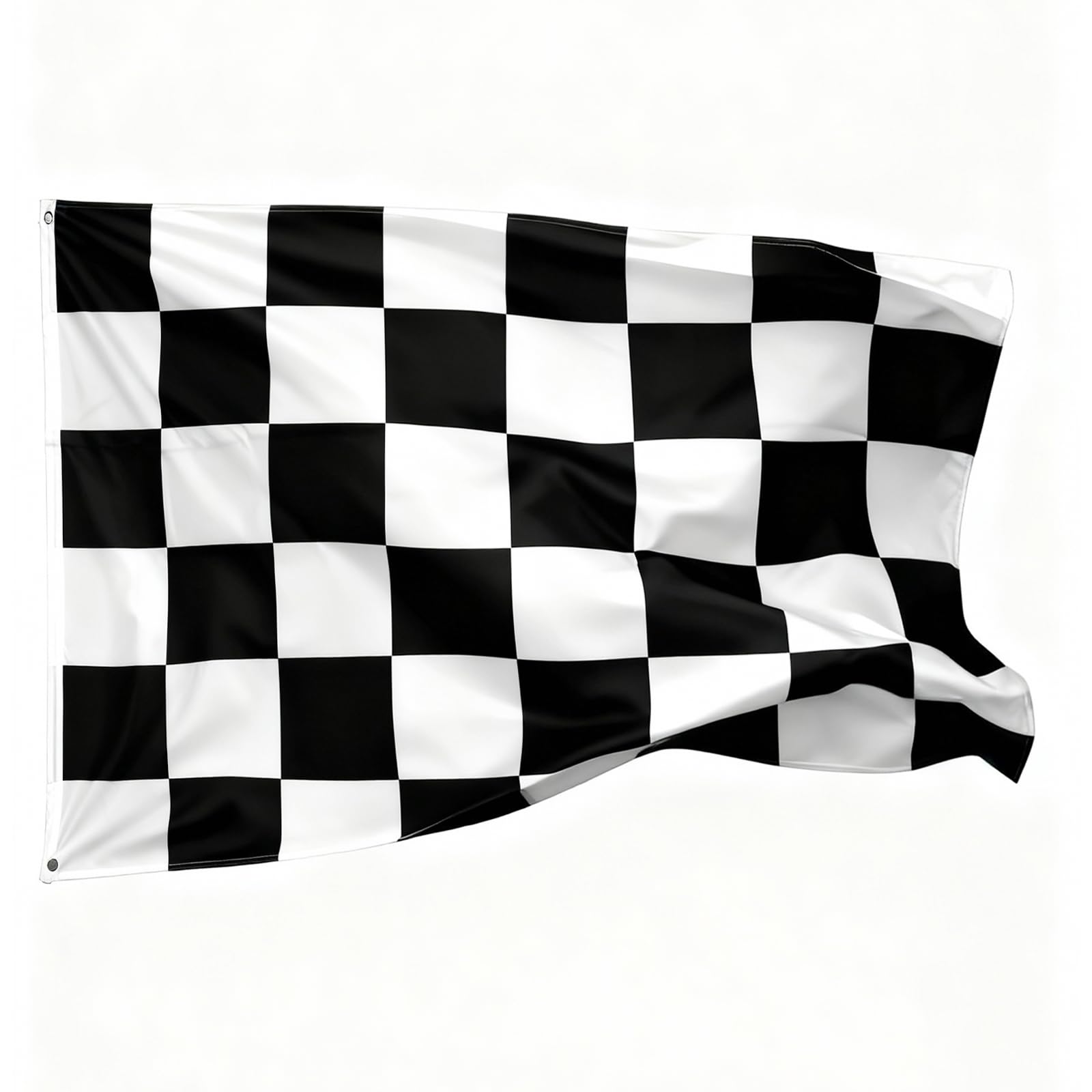 2 flagi wyścigowe, 150 x 90 cm, wzór szachownicy, do dekoracji tematyki samochodu lub motocykla, na urodziny, imprezy sportowe i imprezy