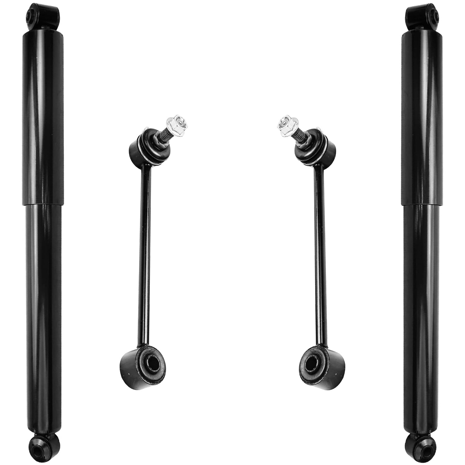 Detroit Axle - Rear Shock Absorbers Assembly Sway Bar End Links Replacement for 2005-2010 Jeep Grand Cherokee Commander - 4pc Set