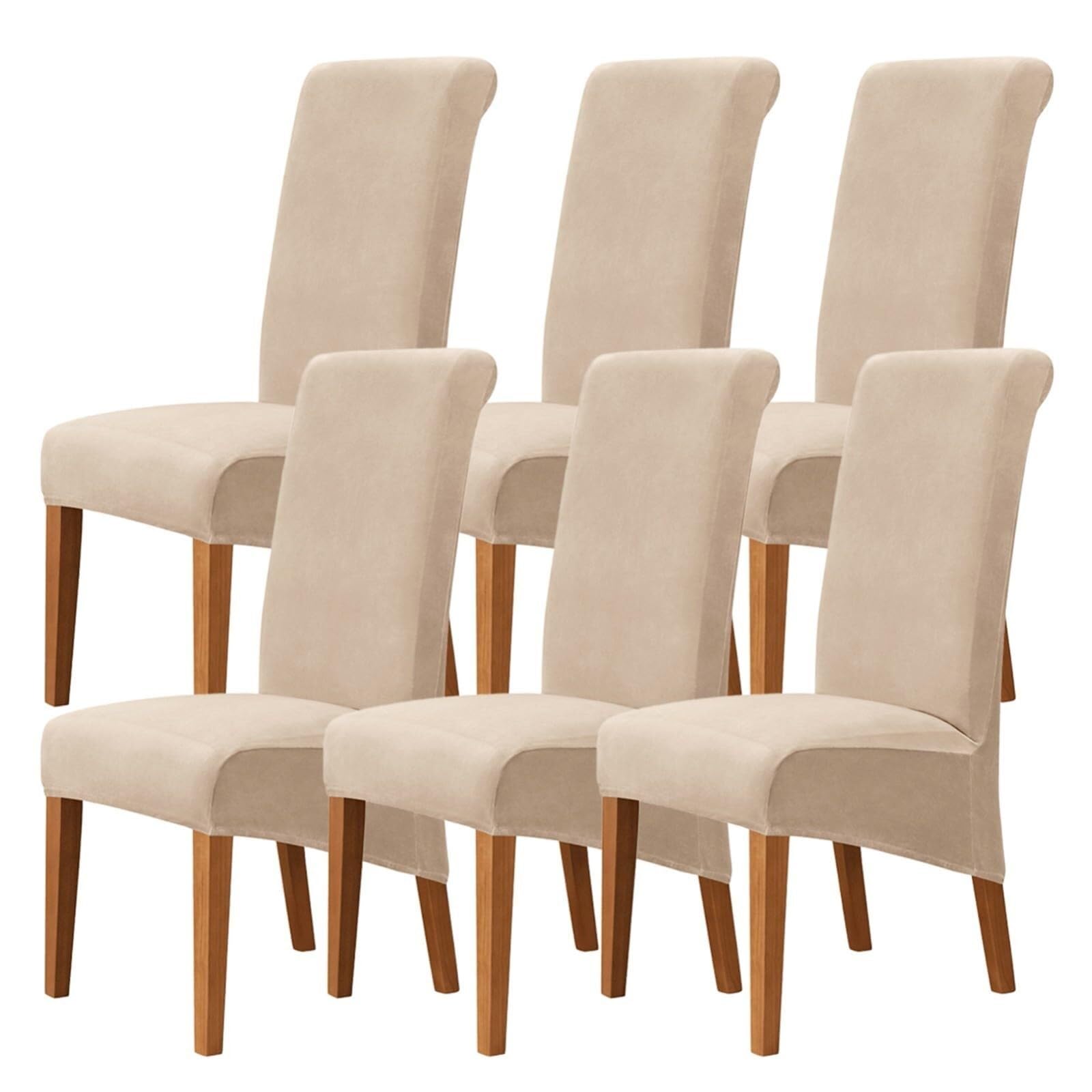 NMVAWIPT Stretch High-Back Dining Room Chair Covers, Removable Washable Furniture Protector For Restaurant Banquet(32#,6Pcs)