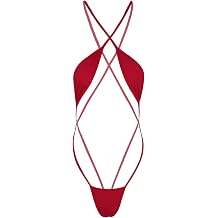 Women's Mini G-Thong Sling Shot Bikini Bodysuit Swimwear Lingerie Monokini Bath Suit