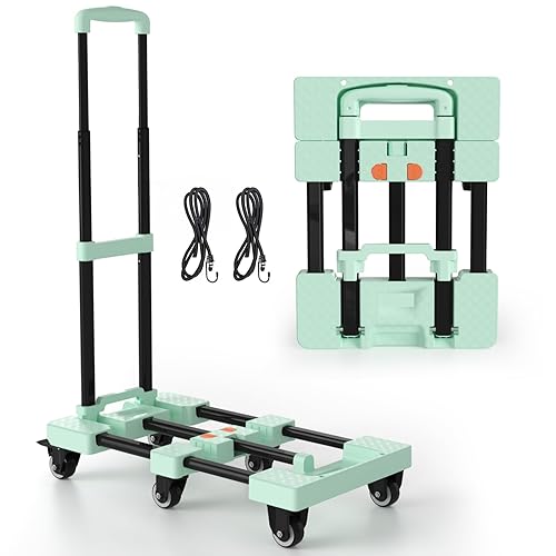 Folding Hand Truck 500lbs, Portable Heavy Duty Dolly Cart, 6