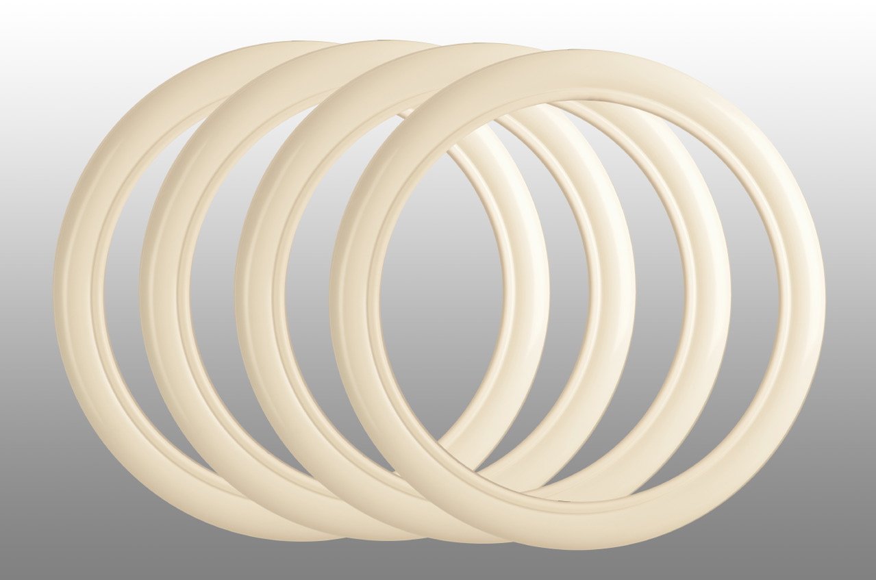 Weißwandringe (4 Stück) 15 Zoll 40mm Breite + TÜV-Bescheinigung.