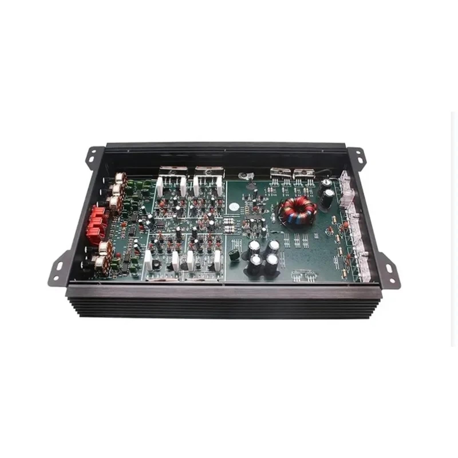 Amplificador, Negro 4 Canales Coche DC12V Alta Potencia 4x60W aleación de Aluminio Completo Sonido Amplificador subwoofer modificación de Audio del Coche