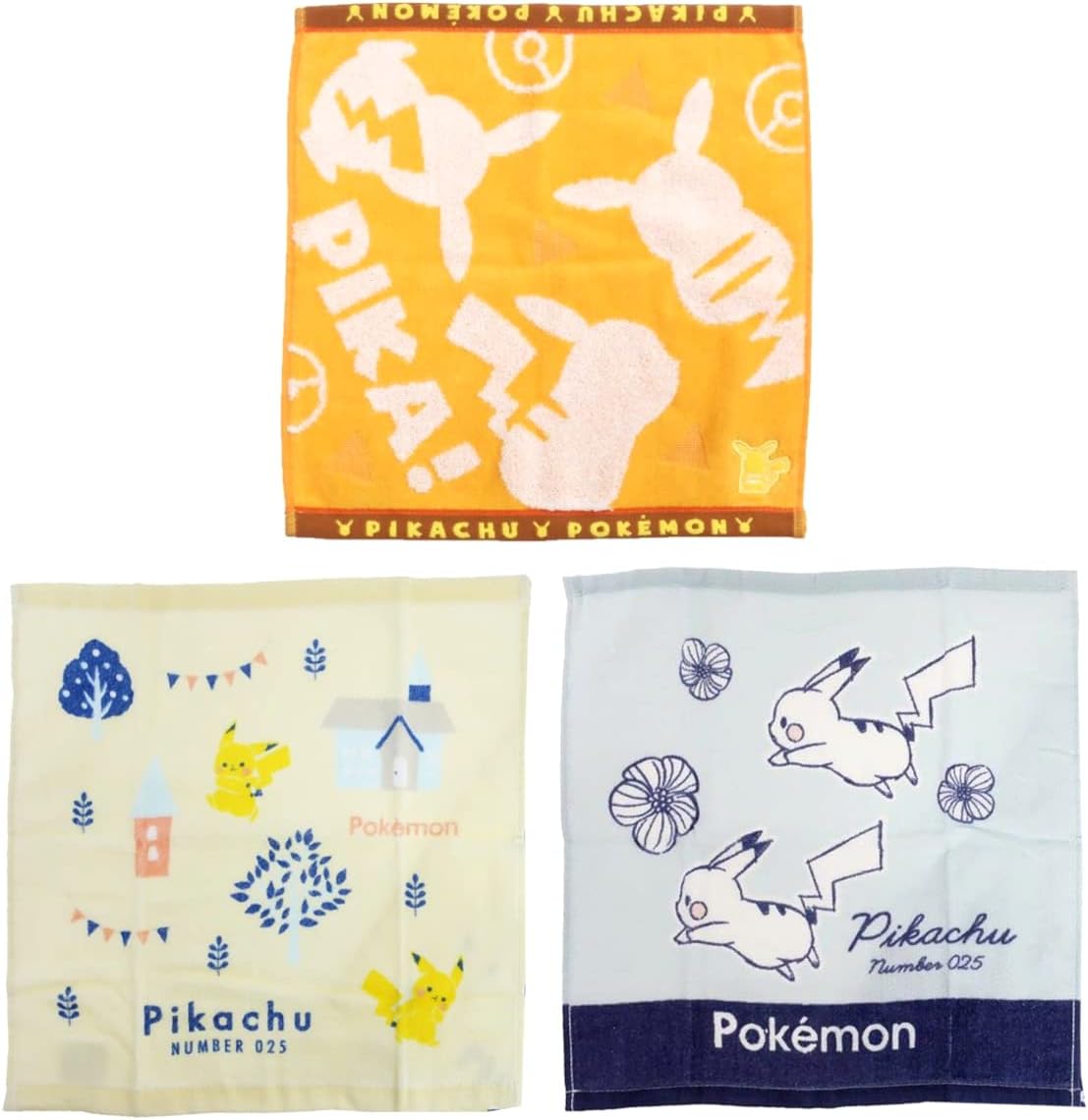林 ポケットモンスター ピカチュウ ハンドタオル 3種セット シルエット イエロー 薄手 ライフスタイル ちらし ブルー Faz 林 ポケットモンスター ピカチュウ ハンドタオル 3種セット シルエット イエロー 薄手 ライフスタイル ちらし ブルー Faz