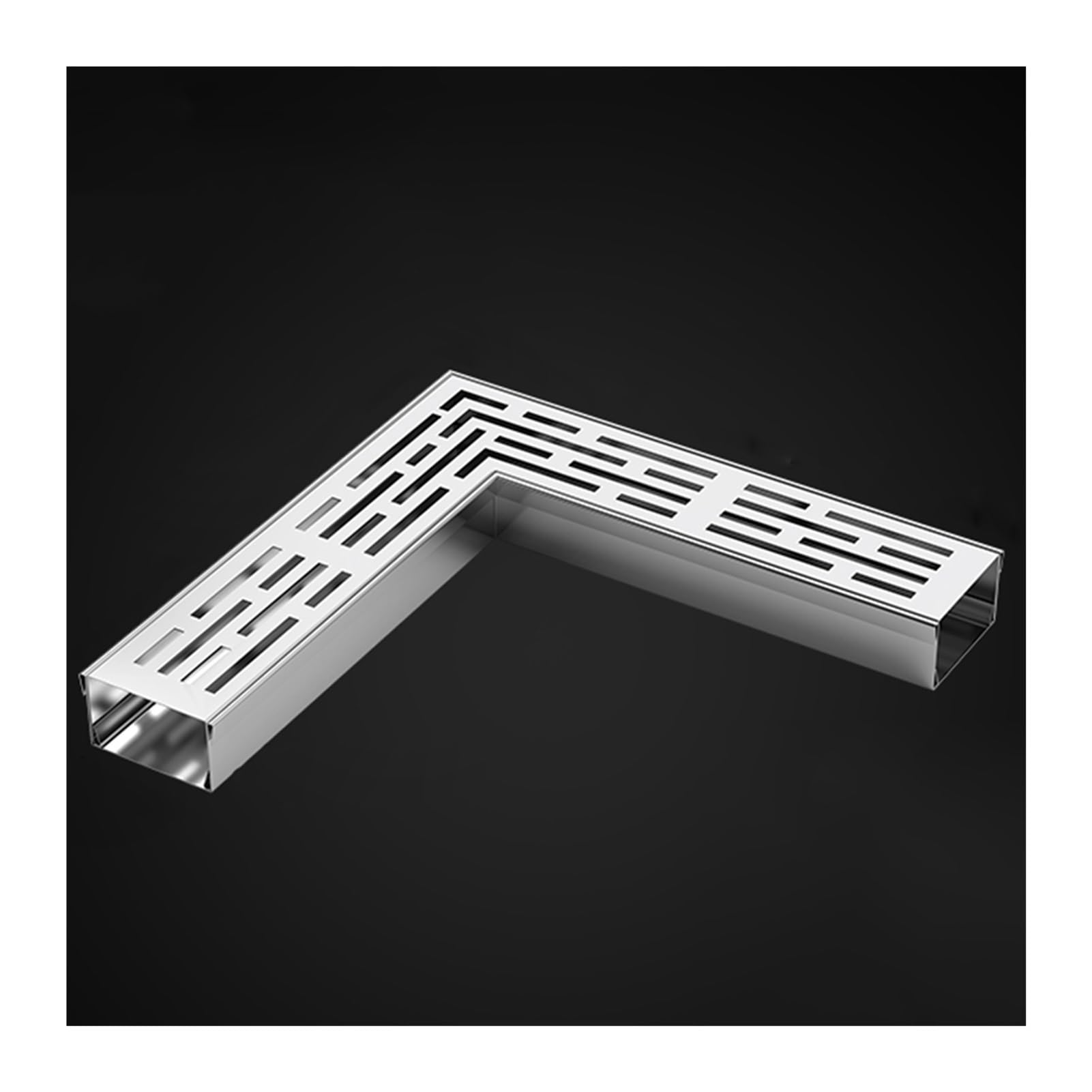 GLDYTVF Metal Garden Drainage Channel with Grate - Thin Outdoor & Indoor Trench Drain for Patios Gardens Driveways Sidewalks - 25x15x5CM Drainage Solution