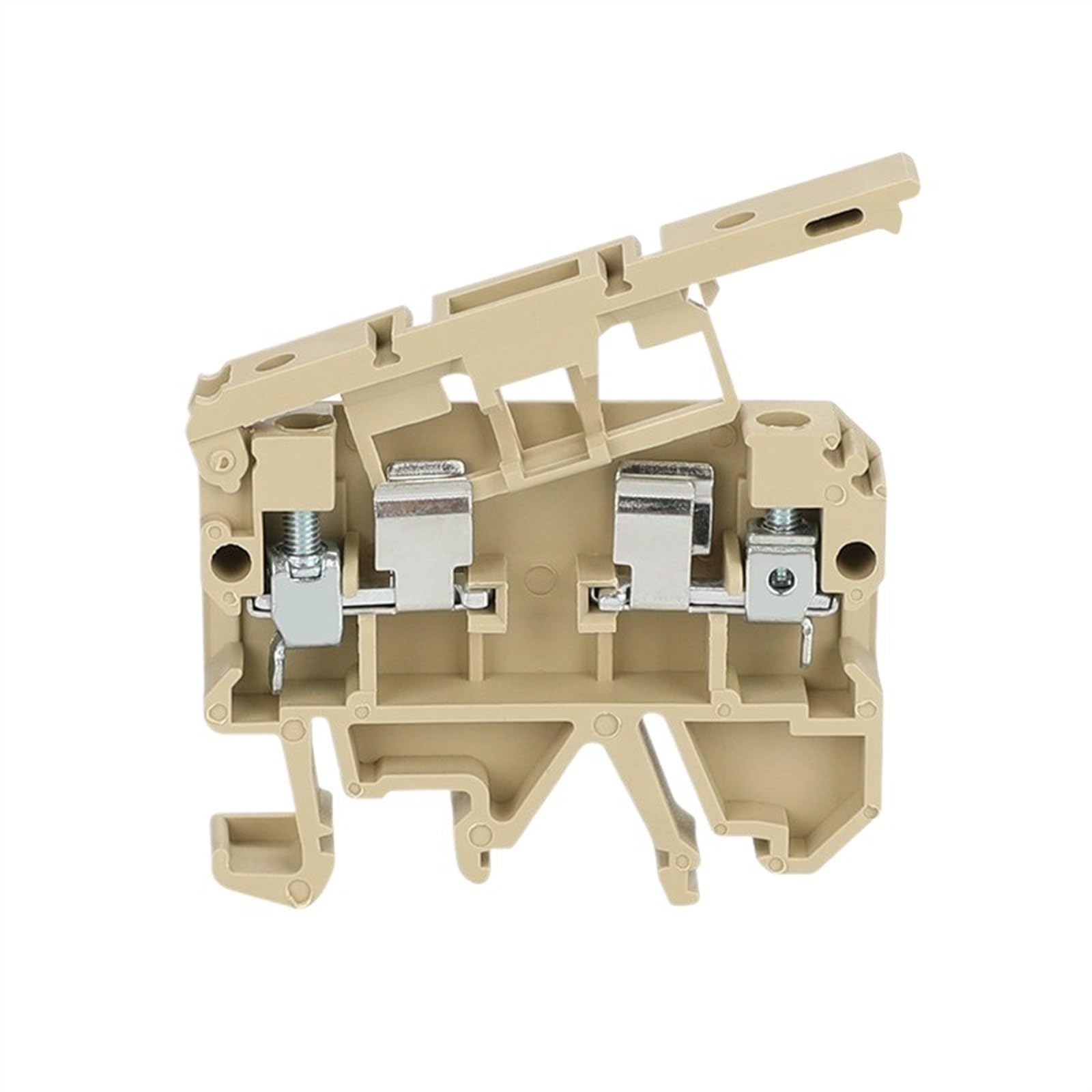 Connecteur de borne de fusible ASK 1EN, 4mm, Type SAK, connexion à vis, câble électrique, bornier Rail Din ASK1/EN, 10 pièces(Yellow,Without fuse)