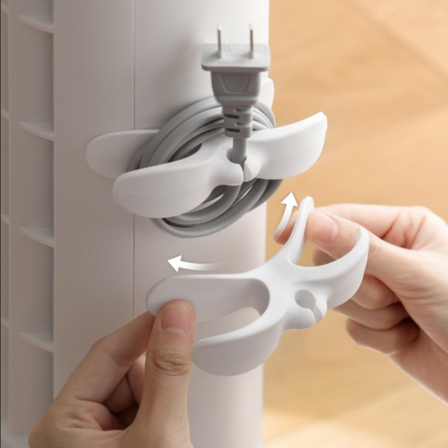 Guegine Supporto per cavi, 6 pezzi, organizer magnetico per cavi di ricarica, adatto per nascondere il cavo di ricarica del telefono, per comodini, elettrodomestici da cucina, forniture per ufficio