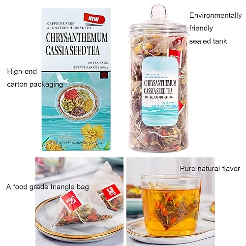 Miniatura 3 de Crisantemo Cassia Semillas Bolsas de Té 564oz 8gX20Bags Madreselva Baya de lobo chino Osmanthus dulce Combinación de Raíz de Bardana de Té Floral