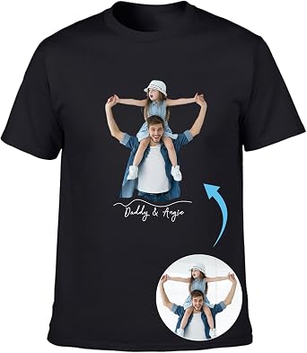Custom Style Custom Photo Shirt for Dad - Personalized Fathers Day Birthday Gift from Daughter Son Wife
