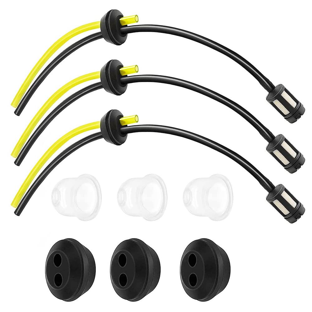 9Pcs Universal Grass Trimmer Fuel Line Filter Kit for Brush Cutter Strimmer Lawn Mower Primers Fuel Hose Garden Tool Parts