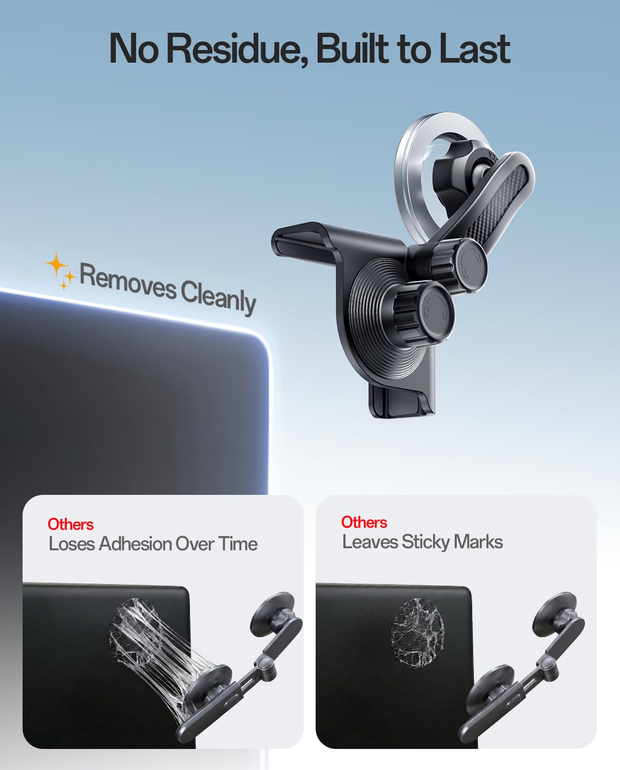 Soporte magnético más fuerte para teléfono Tesla Model 3/Y/YL, accesorios Tesla | Soporte de teléfono sin abrazadera de pantalla adhesiva, ajustable en 360°, compatible con iPhone 17-12 y funda MagSafe