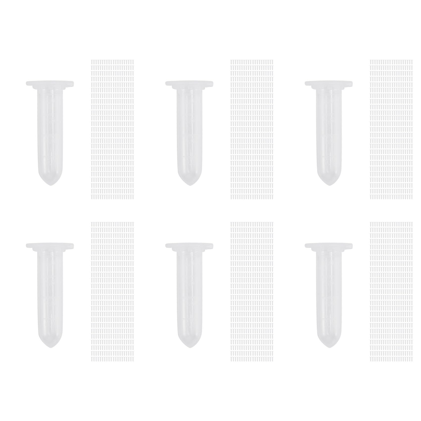 Hndhbfgrt 3000Pcs 2Ml Micro-Centrifuge Tube Test Tube Vial Clear Plastic Vials Container Snap Cap for Laboratory Sample Storage