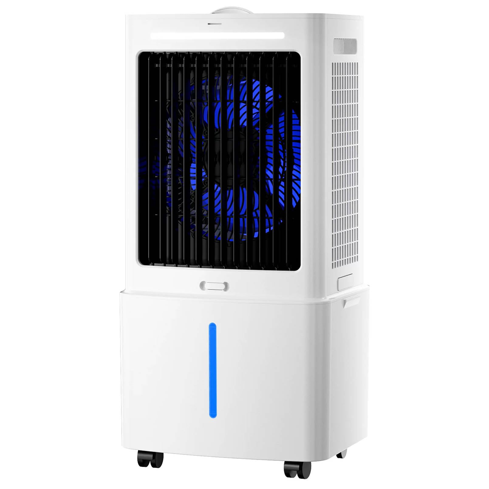 Raffreddatore d’Aria,condizionatore Portatile 3 in 1,Serbatoio dell’Acqua Rimovibile da 10 L/24 L,unità di climatizzazione con 3 velocità e 3 modalità,8 Sacchetti di Ghiaccio,Timer da 12 Ore