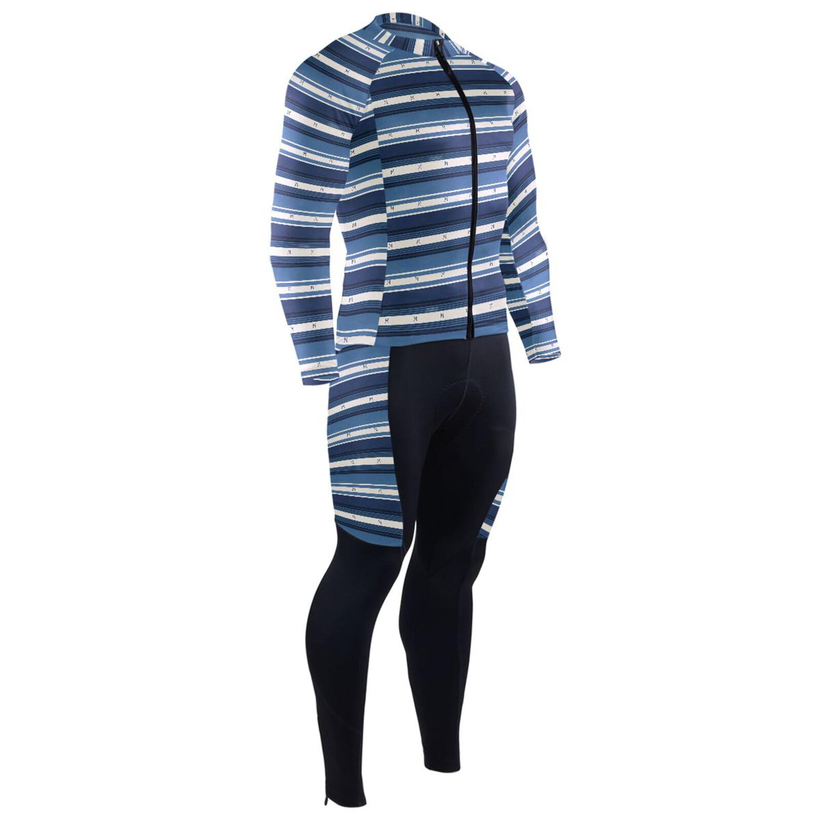 Winter Radtrikot mit Taschen Winddicht Trikot Herren Langarm 3D Gepolstert
